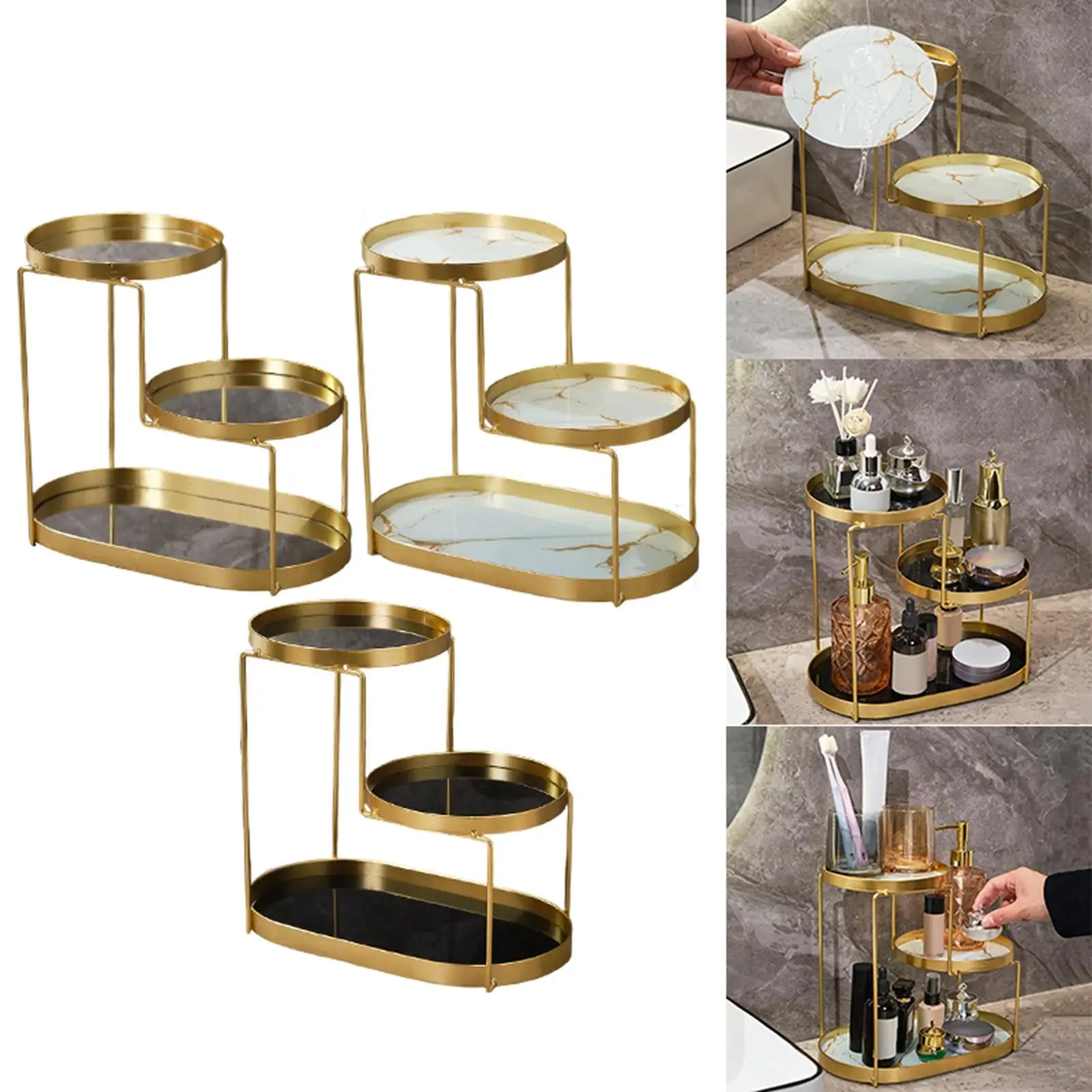 

Cosmetics Decorative Storage Tray, Lation Lipstick Skin Care Dressing Tray,