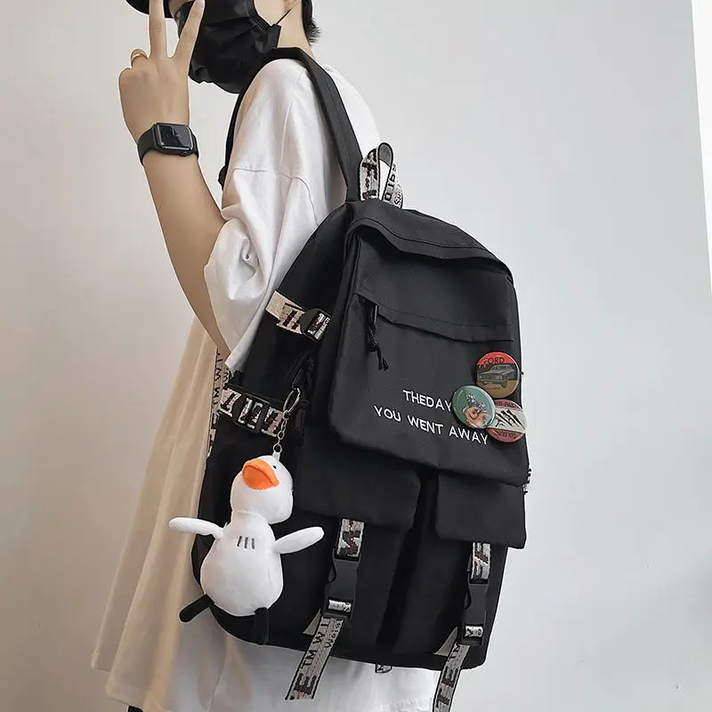 

Qyahlybz school bag for boys junior high school students large capacity backpack 2023 women's backpacks for man