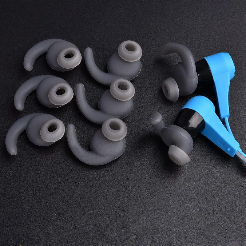 

3 Pairs Silicone Ear Tips Ear Bud Replacement Earplugs Ear Hooks for JBL REFLECT BT Sports Headset S/M/L