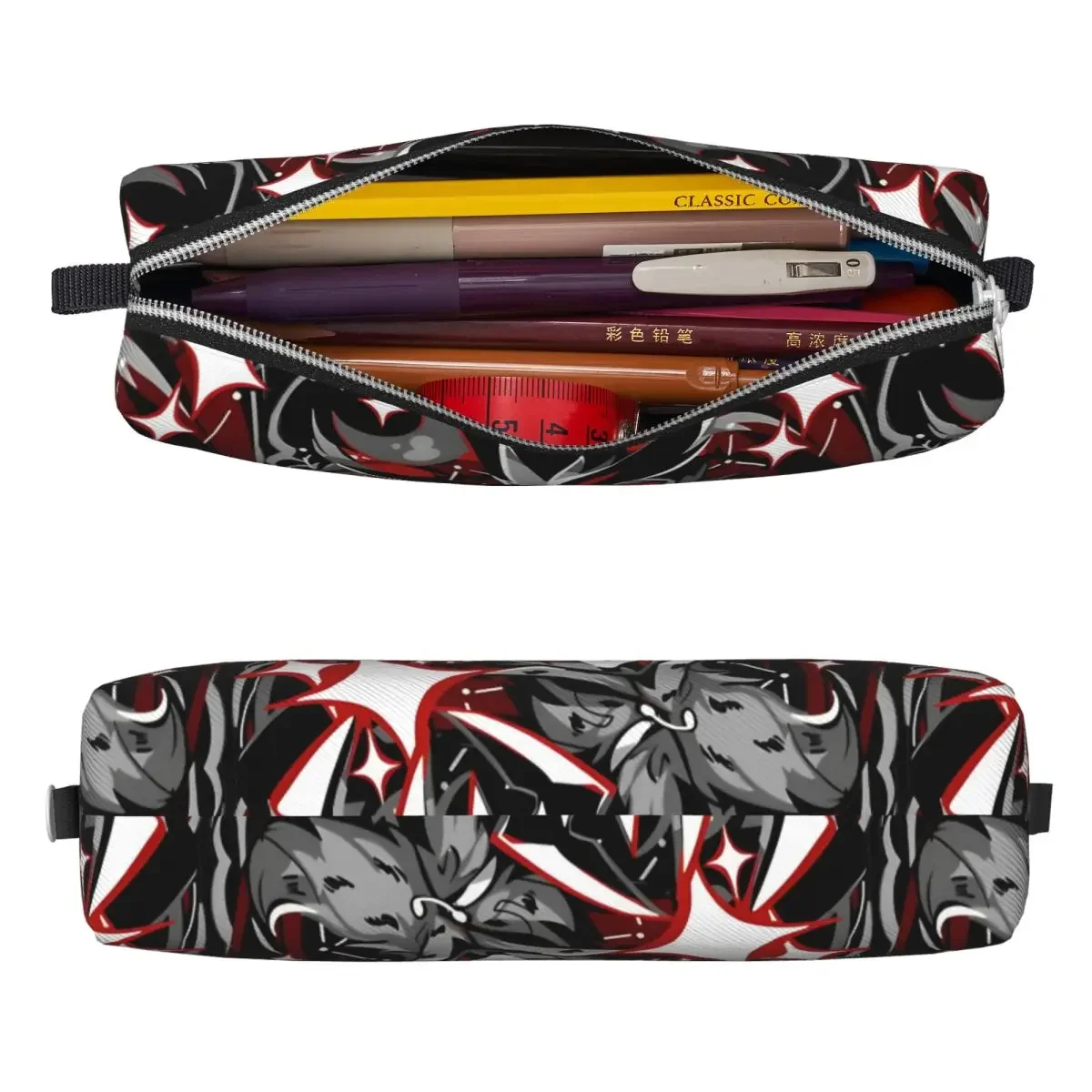 Пеналы Helluva аниме черный комедийный футляр для ручек вместительные студенческие