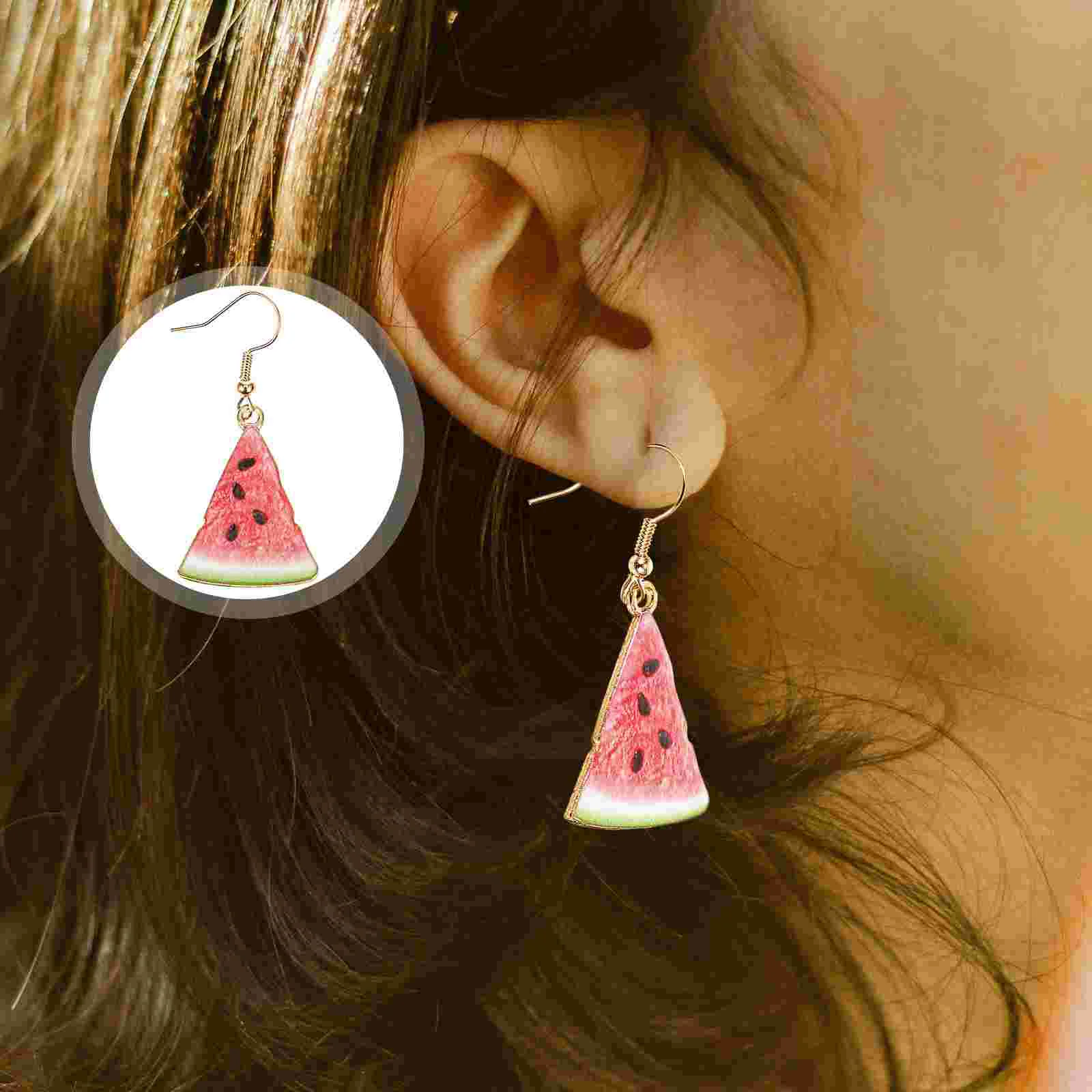 

Gift Modern Earrings Women Dangle Drop Costume Jewelry Fruit Girls Resin Dangling Miss Orrous