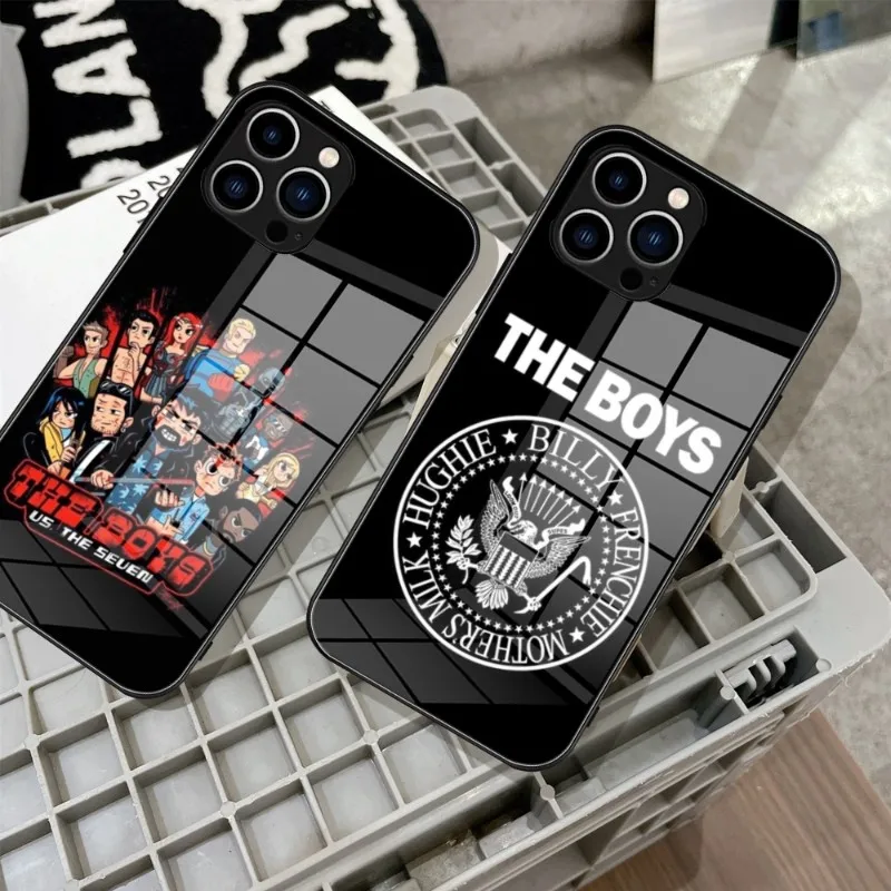 

TV Series The Boys Phone Case Tempered Glass For IPhone 15 14 11 12 Pro 8 7 14 15 Plus 13 14 Pro MAX XR Covers