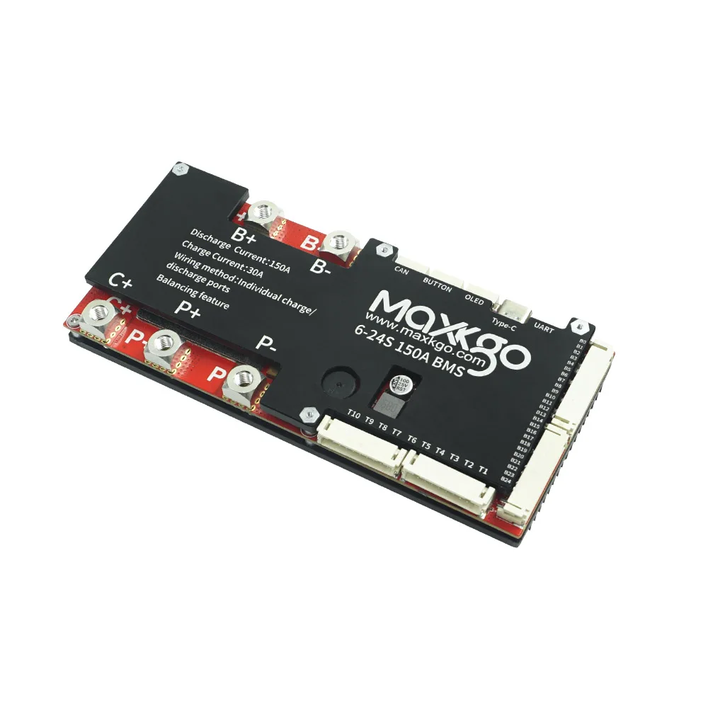 Фото MAXKGO 6S-24S 150A Smart Bluetooth BMS CANBUS UART, совместимый с VESC для литий-ионной литиевой батареи для электрического скейтборда №5