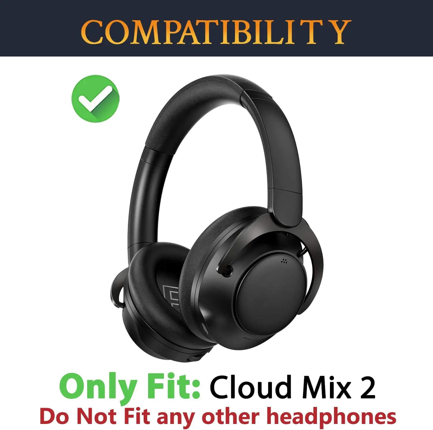 Фото Сменные амбушюры POYATU Mix2 для наушников HyperX Cloud Mix 2, накладки на уши, чехлы-подушечки, сменные вкладыши №2