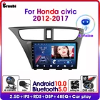 Автомобильная магнитола на Android 10 с голосовым ИИ-интерфейсом для Honda CIVIC Hatchback 2012-2017, мультимедийный плеер с навигацией, GPS, типоразмер 2DIN, зеркальная, Wi-Fi, аудио, стерео, DVD