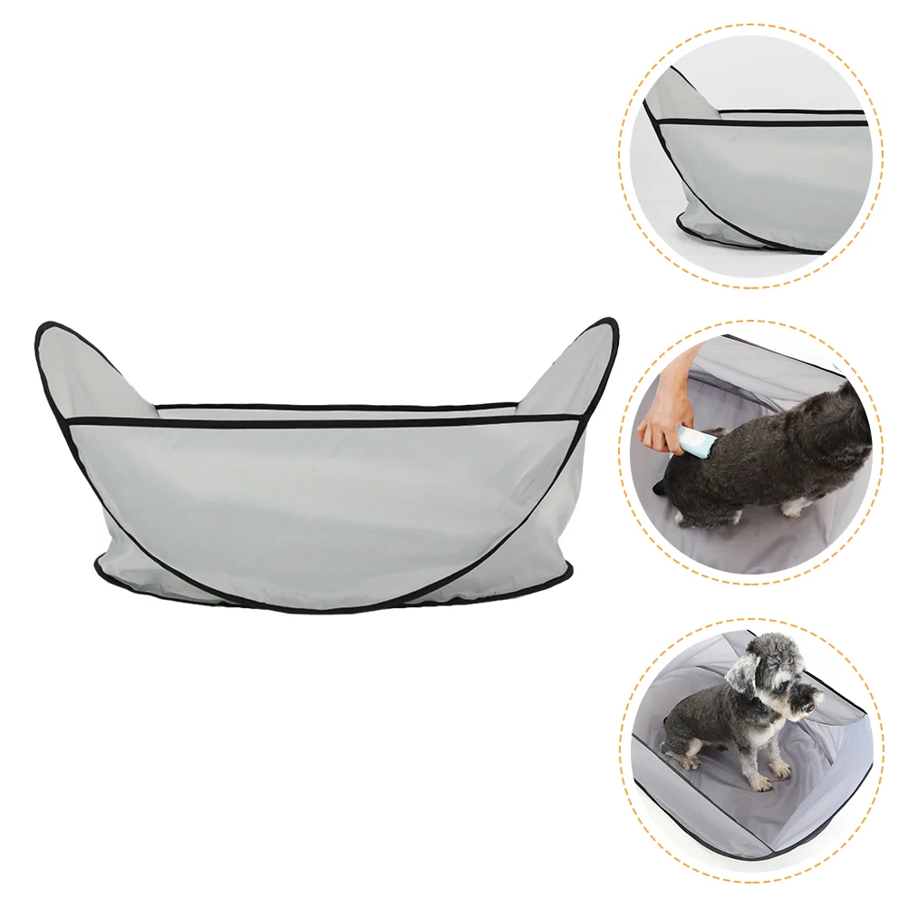 

Dog Hair Grooming Pet Bib Catcher Shearing Cat Cutting Cape Apron Trimming Kit Supplies Catching Cut Haircut Shaving Organizer