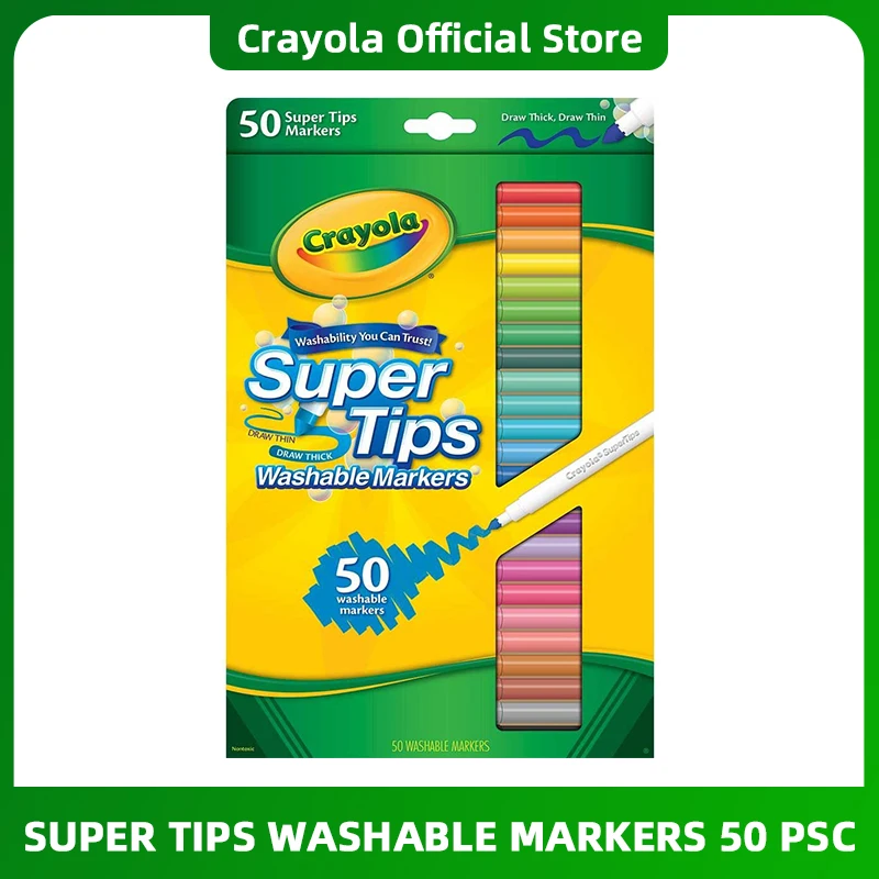 Crayola супер наконечники 50 маркеров маркеры для рисования акварелью Детские художественные принадлежности для рисования мелкие ручки 58-8106
Crayola супер наконечники 50 маркеров маркеры для рисования акварелью Детские художественные принадлежности для рисования мелкие ручки 58-8106
