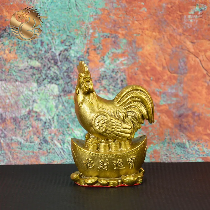Guyunzhai GOLDEN ROOSTER Cock Латунь Юань Баофу Ветчина на гриле и курица Домашние медные