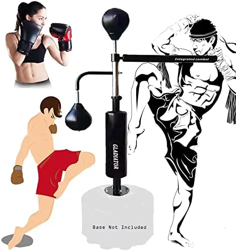 

Boxing Gym Equipment,360 Spinning Bar with Dual Punching Balls,Training Reaction/Speed/Coordination,Relieve Stress,for Kids and