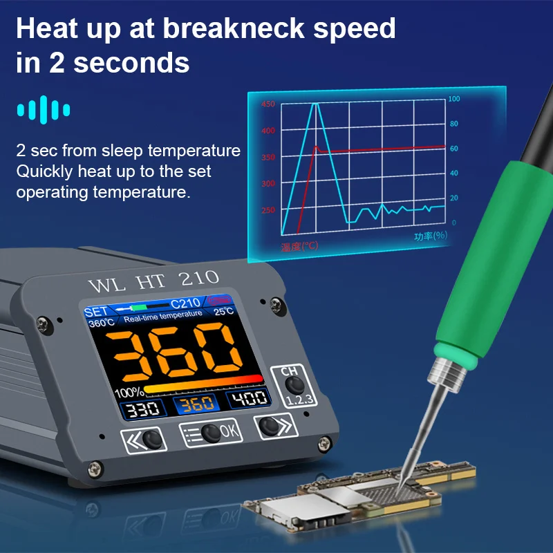 

WL Brand welder Station 210 245 T12 Solder iron Temperature adjust For mobile phone repair weld Tool set