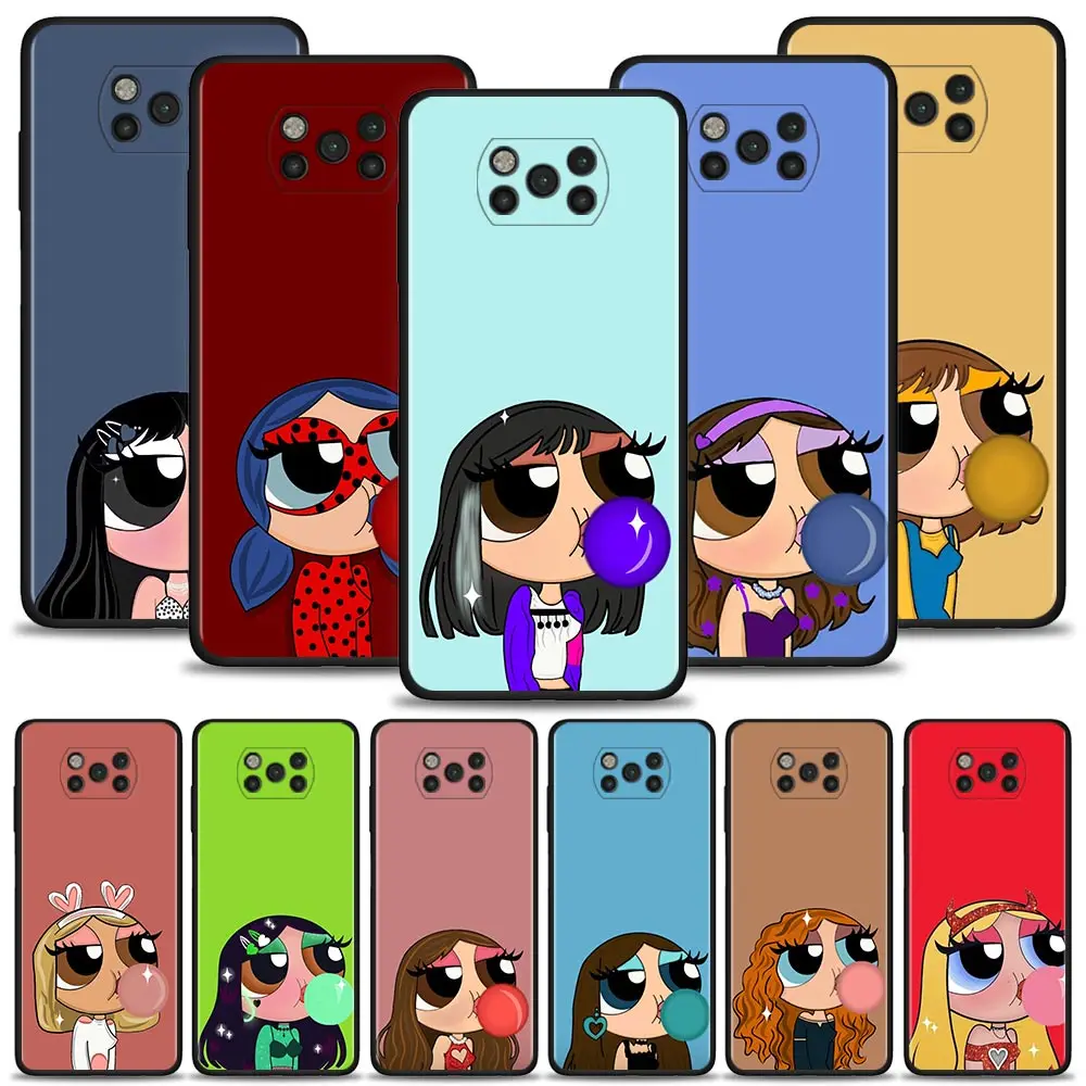 

Case For Xiaomi POCO X3NFC X3 GT M3 M4 Pro Pocophone F1 for Mi 12X 11 Lite 11T 10T 12 Pro 10 9T Note 10 Lite Girls Powerpuff