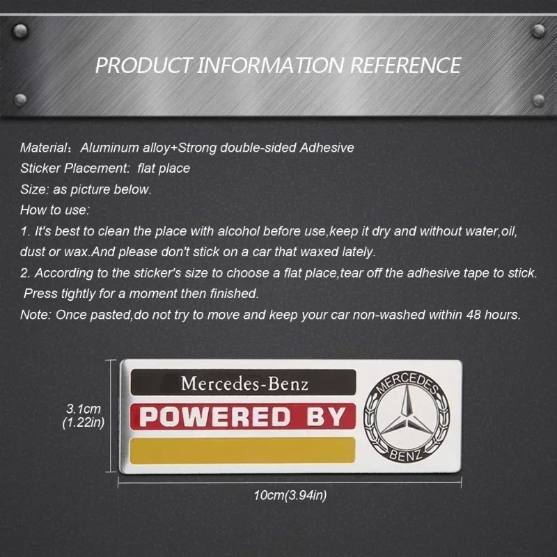 Автомобильная наклейка для Mercedes Benz Edition W202 W203 W204 C63 W210 W213 W212 W463 W464 G63 G55 W164 W176 GLA CLS SL