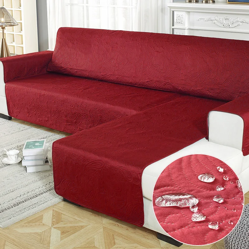 

Чехол для дивана в европейском стиле для домашних животных и кошек, сплошной L-образный Противоскользящий прочный удобный коврик для дивана с защитой от грязи