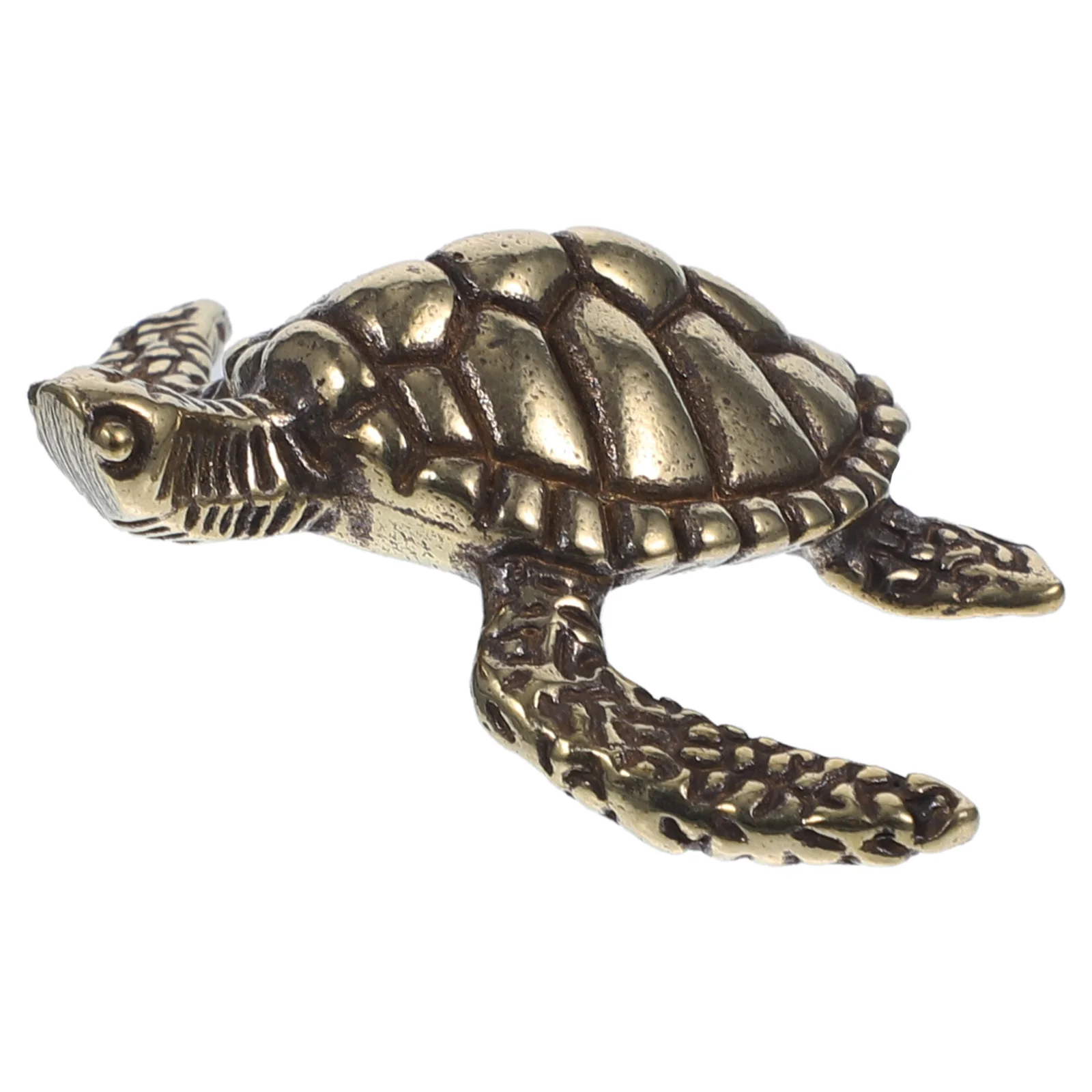

Solid Brass Turtle Charm Toy Statue Animal Sculpture Home Tabletop Decor Model