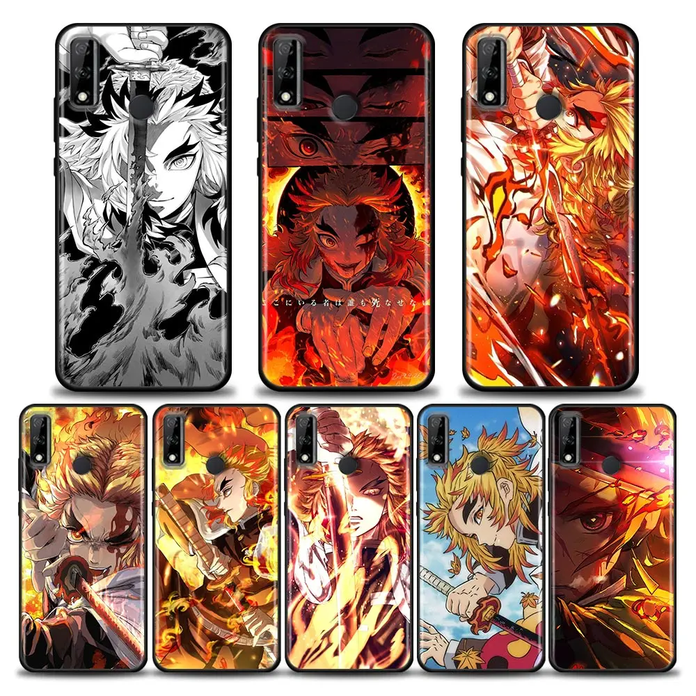 

Anime Rengoku Kyojuro Coque Funda Phone Case for Huawei Y6 Y7 Y9 2019 Y6p Y8s Y9a Y7a Mate 50 20 40 Pro Lite RS TPU Case Capa
