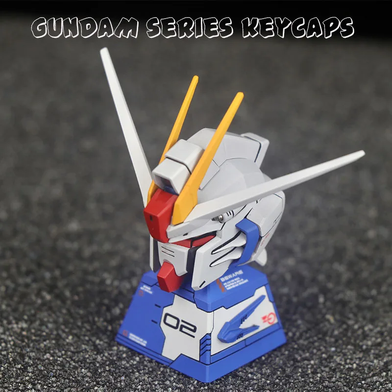 

Kawaii Gundam персонажи мультфильмов 3D стерео индивидуальная Diy механическая клавиатура Keycap фигурка украшения Изящные Аниме периферийные устройства