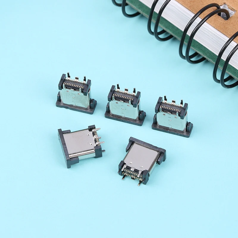 

5 шт. Usb3.1 Тип C женское основание 24 контакта Вертикальная клеящаяся пластина женское основание 9,3 мм Тип C разъем Гнездовой разъем
