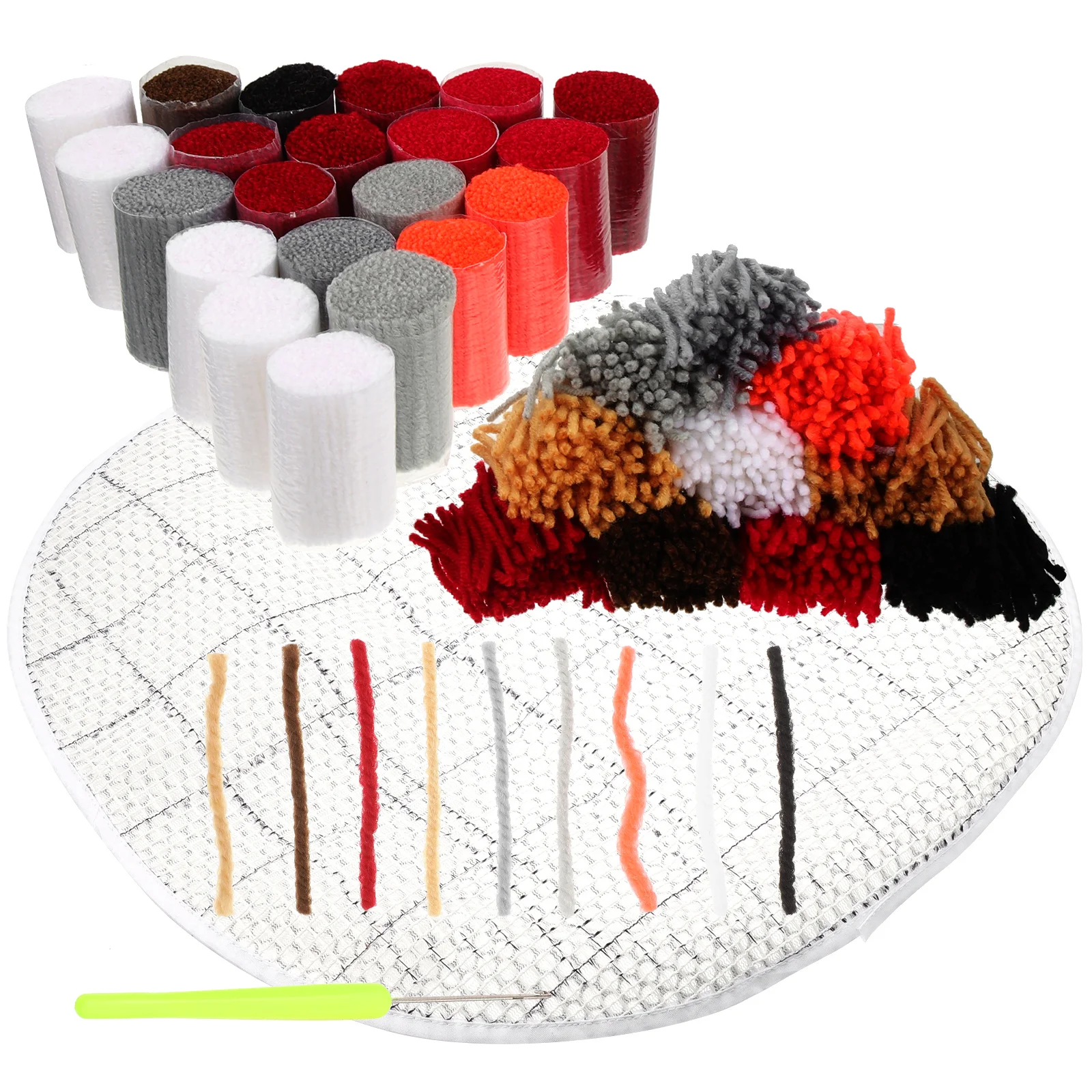 

Rug Hook Kit Diy Mesh Canvas Embroidery Carpet Kits Crafts Set Sewing Embroidering Supplies 3D Fabric Hooking Blank Tool Craft