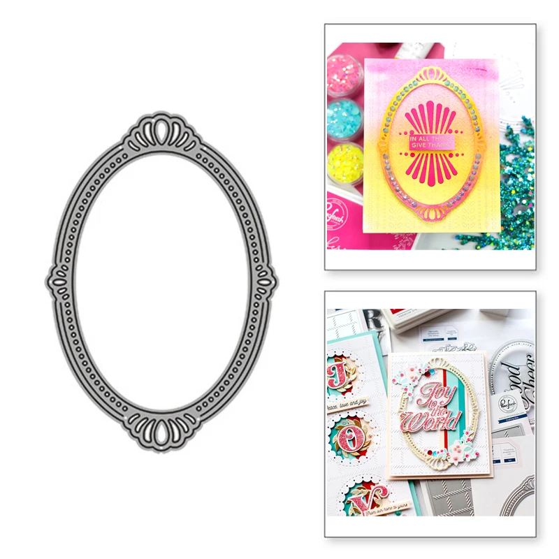 

Elliptical Fancy Frame Metal Cutting Dies for Scrapbooking New 2022 Mold Cut Stencil Handmade DIY Card Make Mould Model Craf