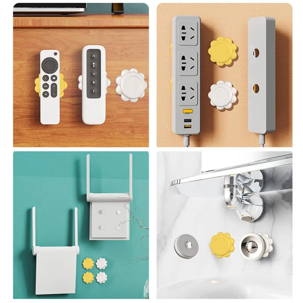 

Tidy Keeping 1 Set Useful Stable Structure Magnet Power Socket Holder PP Magnet Power Strip Rack Trace-less for Home