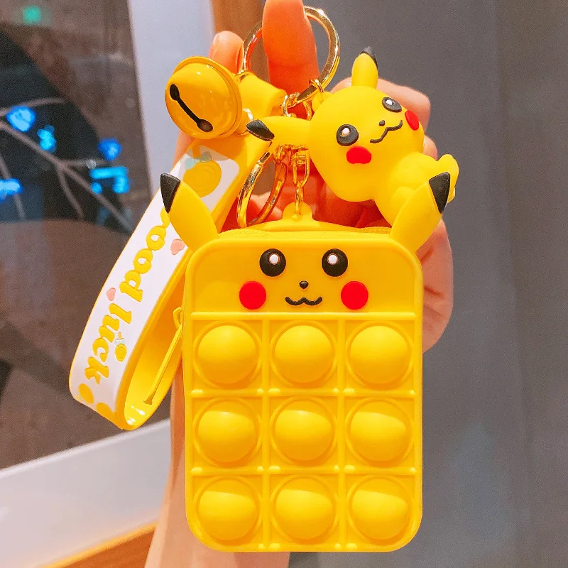 

Kawaii Fidget Toy Unicorn Coin Purse Antistress Keychain Pendant Doll Stitch Pokemon Pikachu Bag Sensory Gifts Squishy Kids Toys