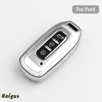 car tpu key case cover key shell fob keychain for ford transit custom territory ecoboost 2008 2016 auto accessories