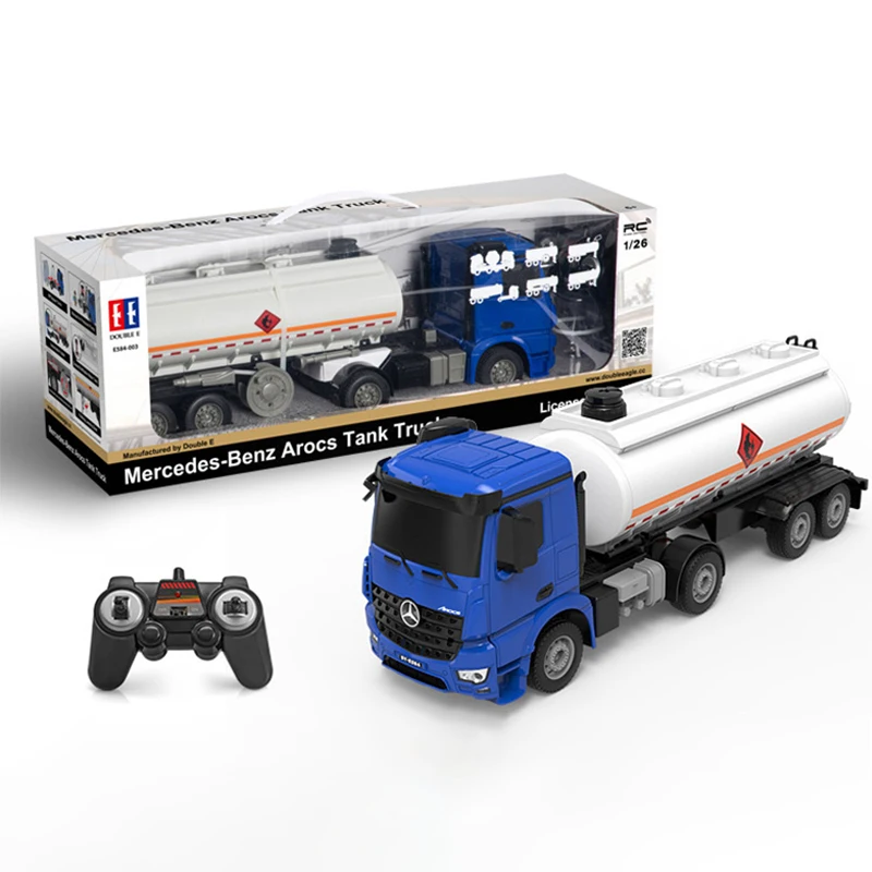 Double E 1:26 Rc Car Kids Toy 2.4G Remote Control Tanker Radio Control Engineer Vehicle Car Large Tanker Model Childern Gift enlarge