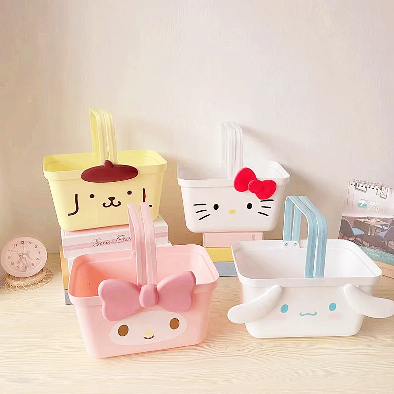 Sanrio Милая коричная корзина для хранения одежды и закусок My Melody