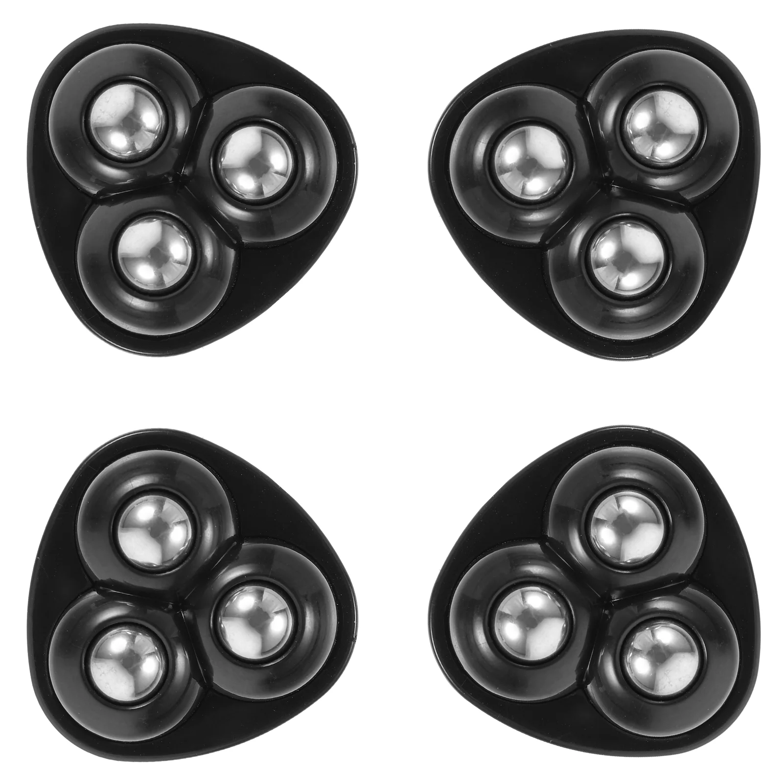 

4pcs Adhesive Wheel 3-ball Smooth Swivel Caster Storage Case Storage Bin Wheel