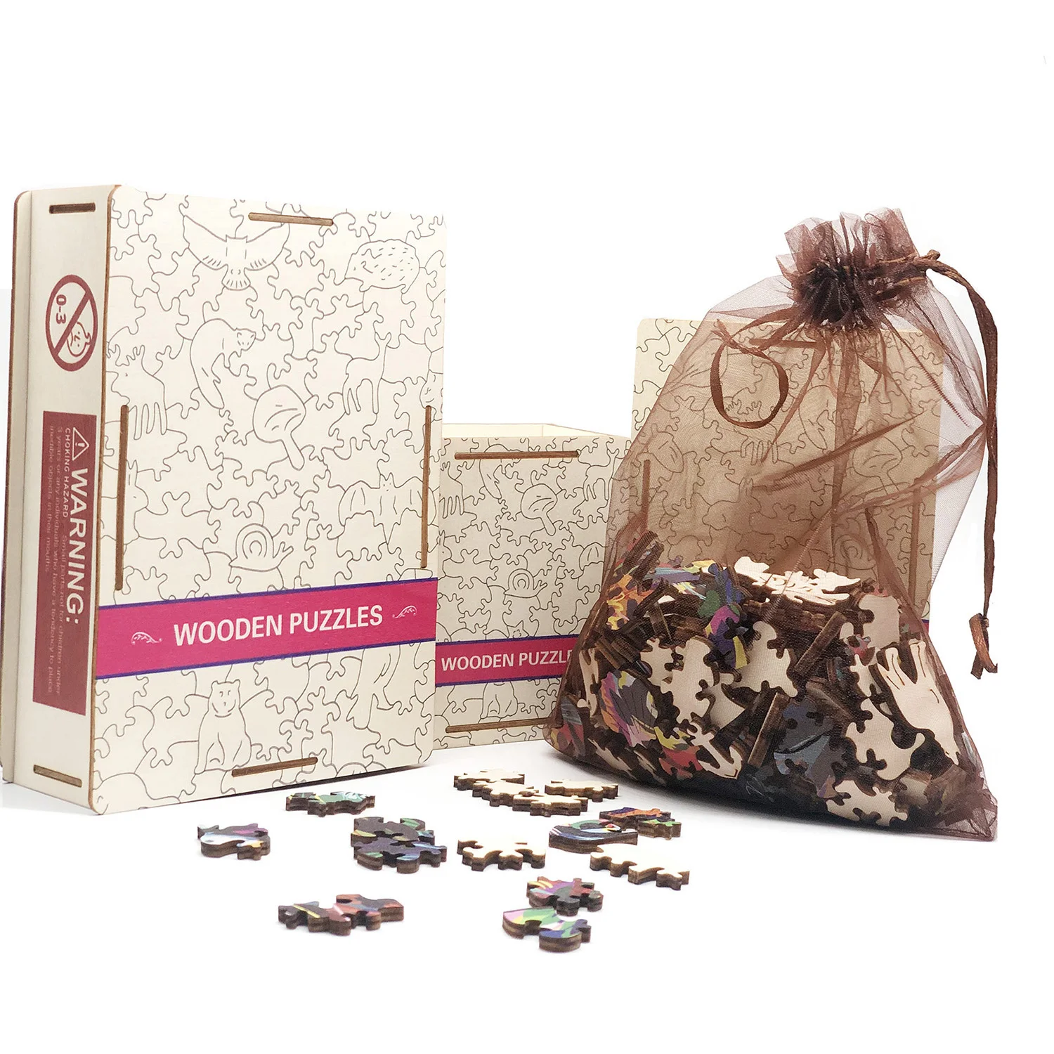 Пазлы деревянные в виде животных 300 шт. |