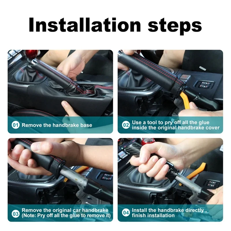 Чехол для ручного тормоза из углеродного волокна ручной тормоз рукоятка отделка