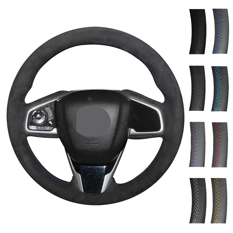 

Steering Wheel Cover Suede Leather For Honda Civic Civic 10 2016-2019 CRV CR-V 2017-2019 Clarity 2016-2018 Braiding Customize