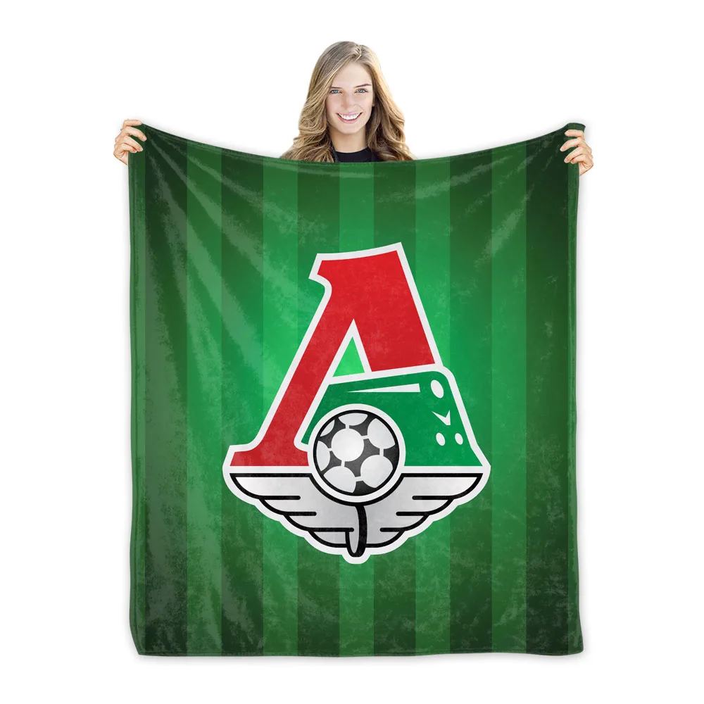 

FC Lokomotiv Moscow Throw Blanket Aesthetic Designer Russia Football Club Soft Cozy Microfiber Flannel Fleece Huggl For Bed Sofa