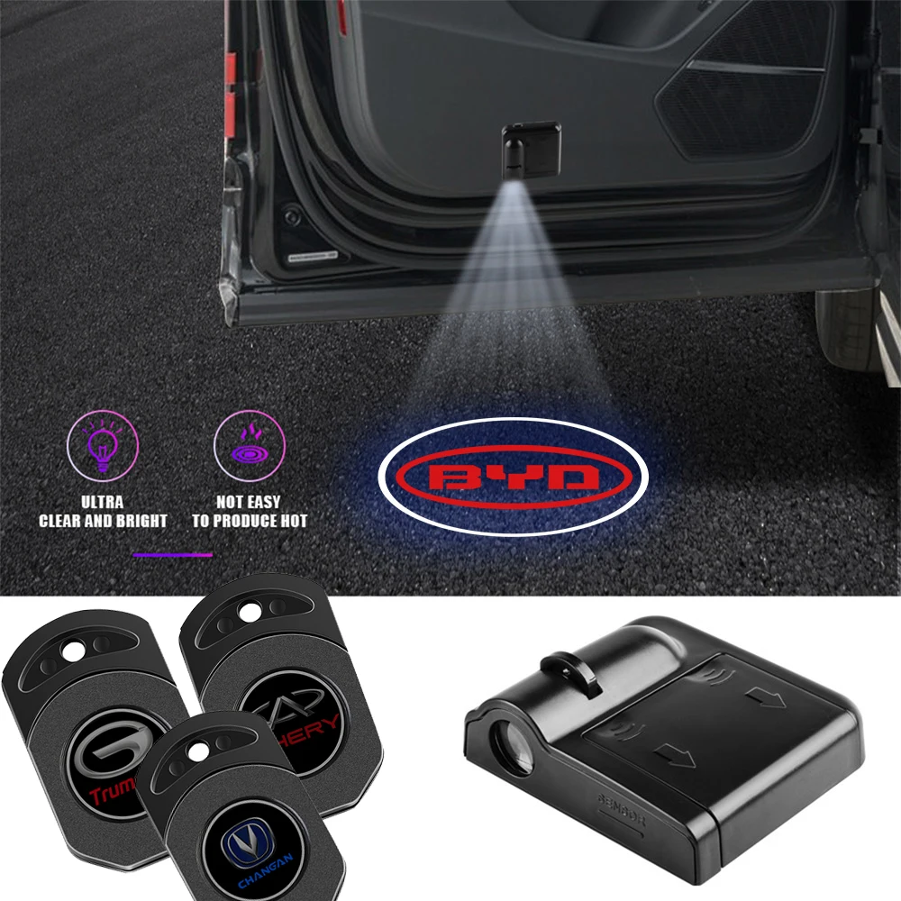 

Car Door Emblem Light Welcome Lamp Wireless Laser Projector Auto Decoration For Volvo xc60 v60 s60 v40 v50 s40 s80 c30 xc40 xc70