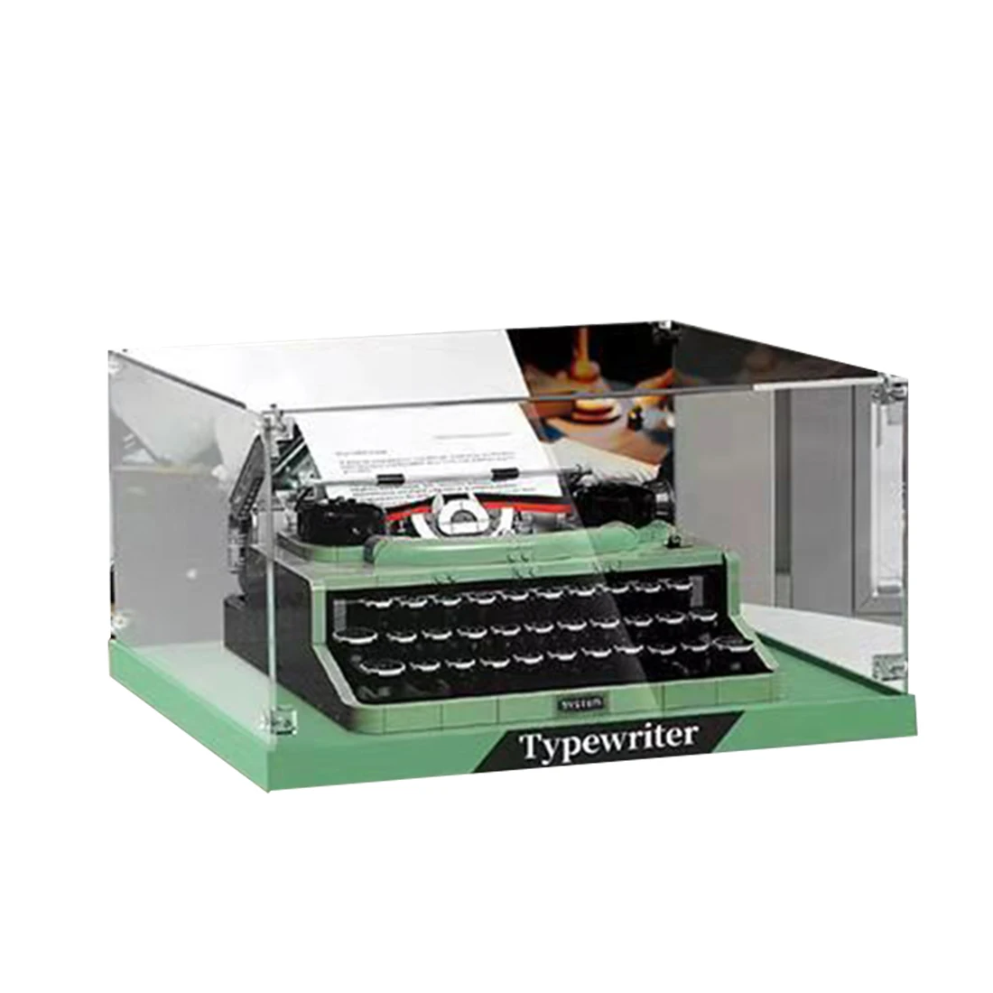 

Acrylic Display Case for Lego 21327 Typewriter Showcase Dustproof Clear Display Box (Blocks Set not Included）