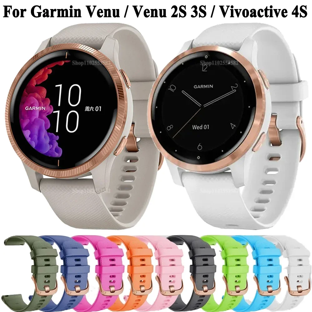 Фото Ремешок 18 мм 20 мм для Garmin Venu Sq 2 Plus Vivoactive 4S Smartwatch Браслет Venu 3S 2S Vivoactive 3 5 Сменный браслет №1