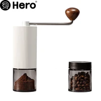 hero propeller s02 upgrade mini manual coffee grinder portable stainless steel hand grinder mill with double bearing positioning