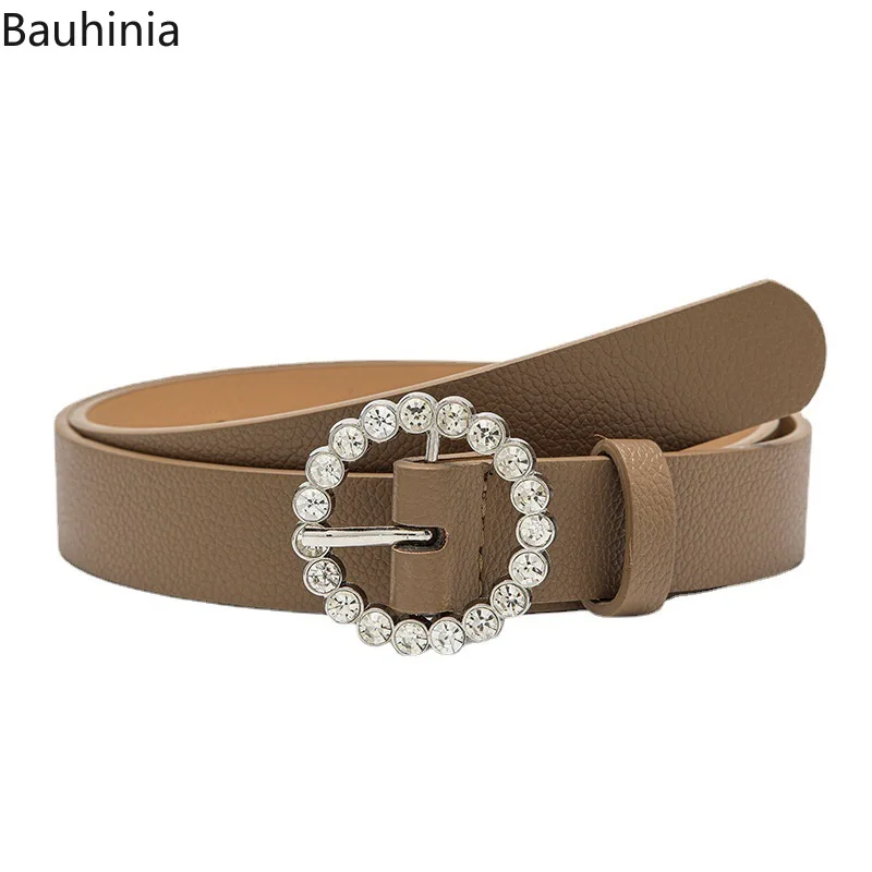 

Bauhinia 2022 New Simple Design Young Woman Pin Buckle Belt 106cm Fashion Wear-resistant Suit Thin Belt