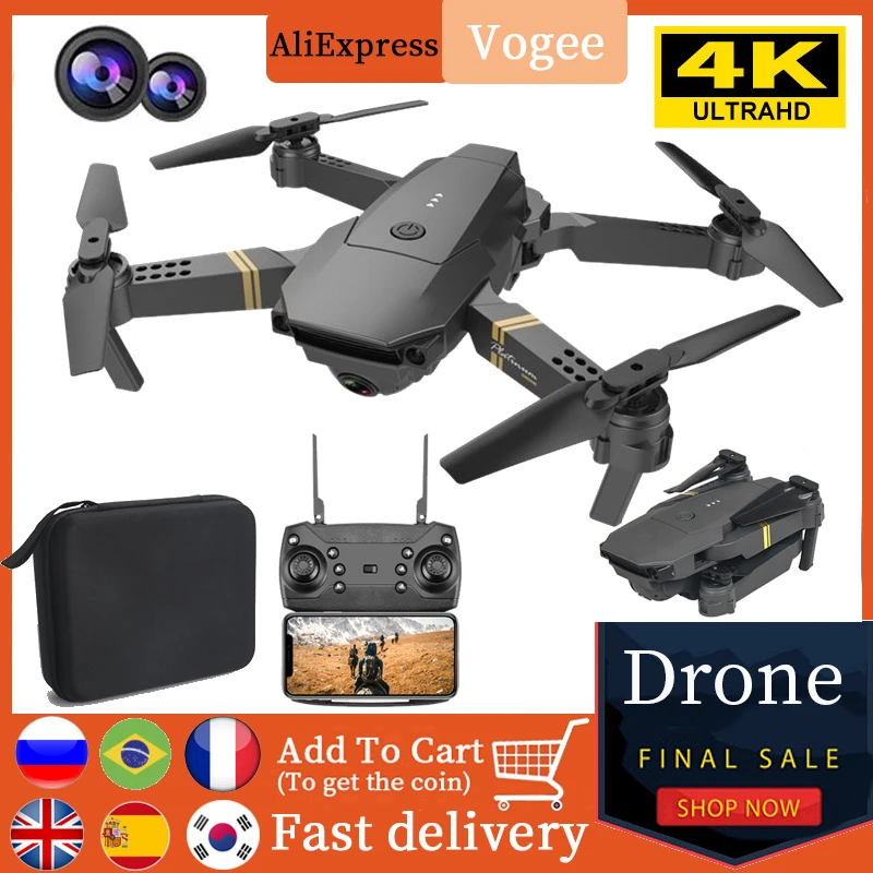 

2022 New RC Drone 4K Professional HD Wide Angle Camera 1080P WiFi Fpv Drone Dual Camera Height Keep Foldable Helicopter Rc Toy
