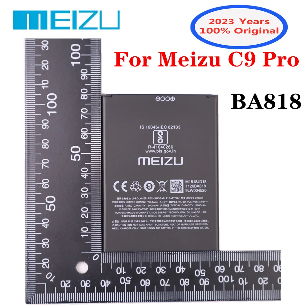 

2023 Years New 100% Original Battery For Meizu c9 pro C9pro BA818 3000mAh Mobile Phone Battery In Stock + Tracking Number