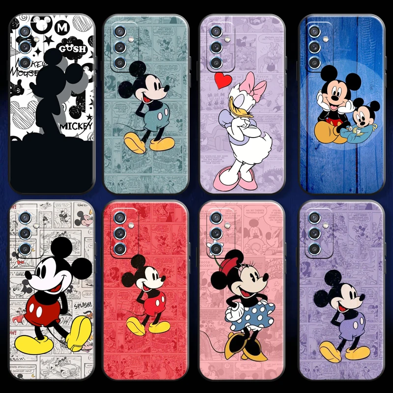 

Bandai Mickey Minnie For Xiaomi Redmi 10 Note 9 10 Pro 5G 9T 10S Phone Case Black Funda Carcasa Soft Back Liquid Silicon