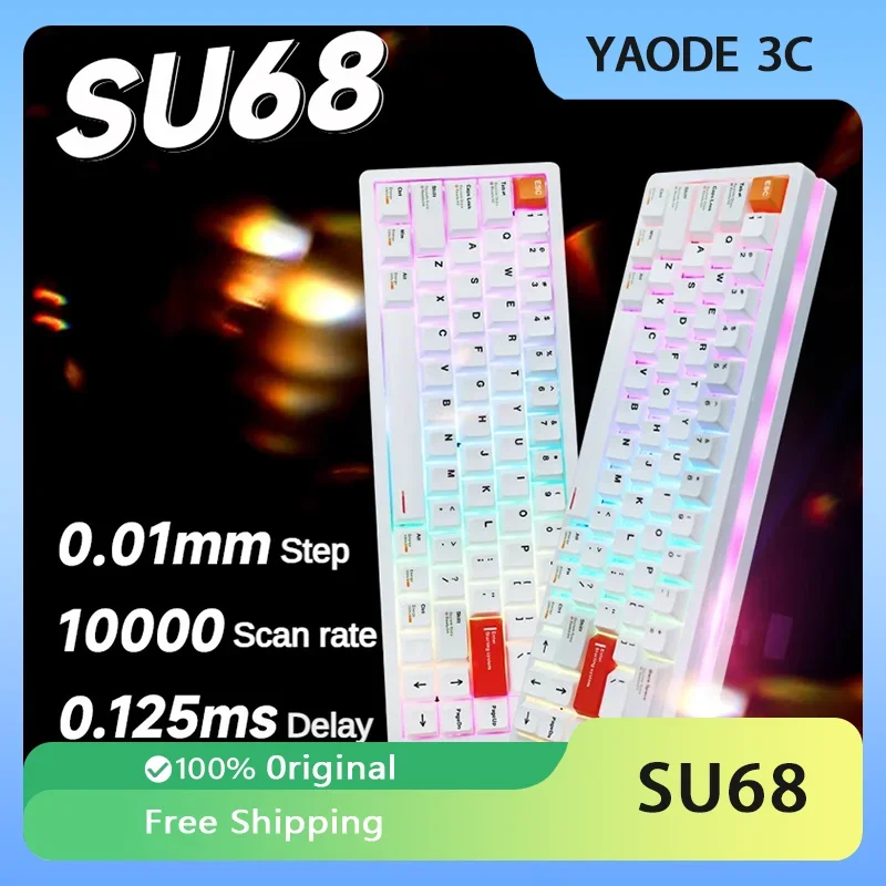 Механическая клавиатура Everglide SU68 с магнитным переключателем проводная низкой