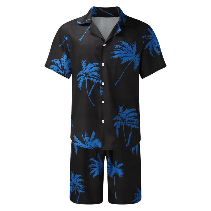 Summer  Men Shorts Set Printing Hawaiian Shirt And Shorts Beach Wear Holiday Clothes Vocation Outfit  Two Piece Set  3d Printed