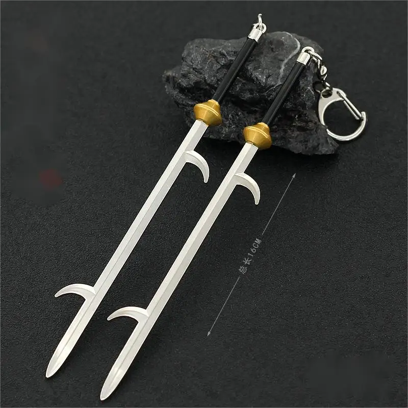 

Anime Weapon Model Keychain Raito Kiba Ringo Ameyuri Shuriken Samurai Original Katana Sword Ninja Sword Keychain Gift for Boys