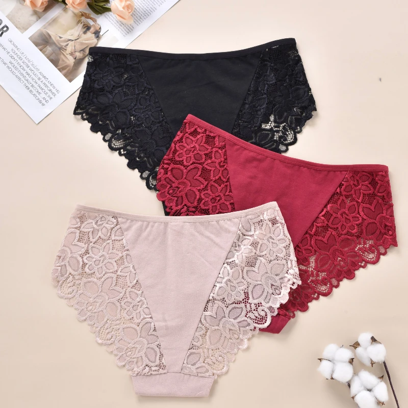 3 шт. женские кружевные треугольные брюки