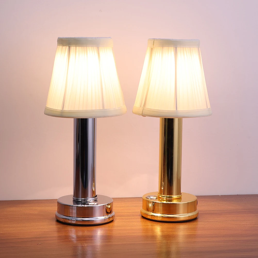 

Led Desk Lamp 3 Color Stepless Dimmable Touch Table Lamp Bedside Reading Eye Protection Night Light Rechargeable for Bar