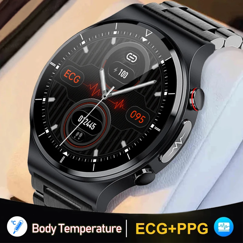 

2022 ECG+PPG Smart Watch Men Heart Rate Blood Pressure Watch Health Fitness Tracker IP68 Waterproof Smartwatch For Huawei Xiaomi