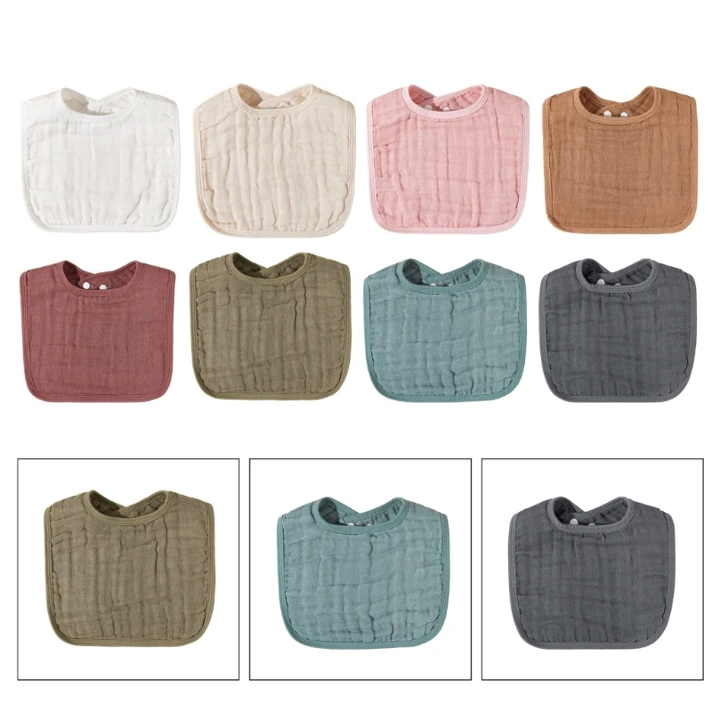 

Baby Bibs for Teething Soft and Absorbent Saliva Towel Newborn Burp Cloths Neck Scarf Feeding Bib Unisex for Boy Girls