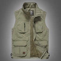 mans military tactical vests hiking fishing outdoor sleeveless vest jacket man casual breathable pockets vest male summer