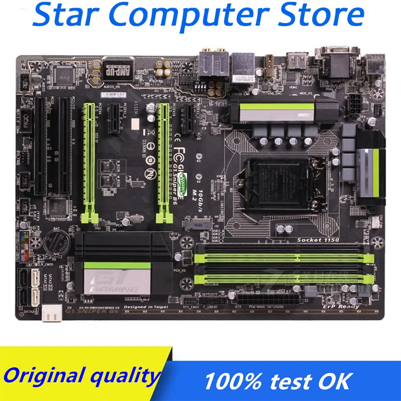 

For Gigabyte GA-G1.Sniper B6 G1.Sniper B6 Computer USB3.0 SATA3 Motherboard LGA 1150 DDR3 B85 B85M Desktop Mainboard Used